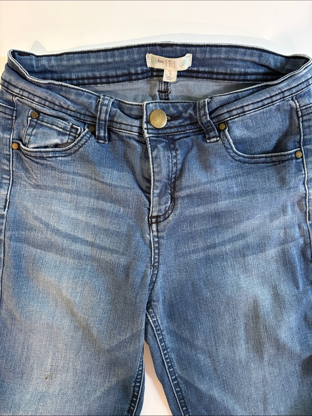 love, Fire Medium Blue Skinny junior/ Women's Jeans